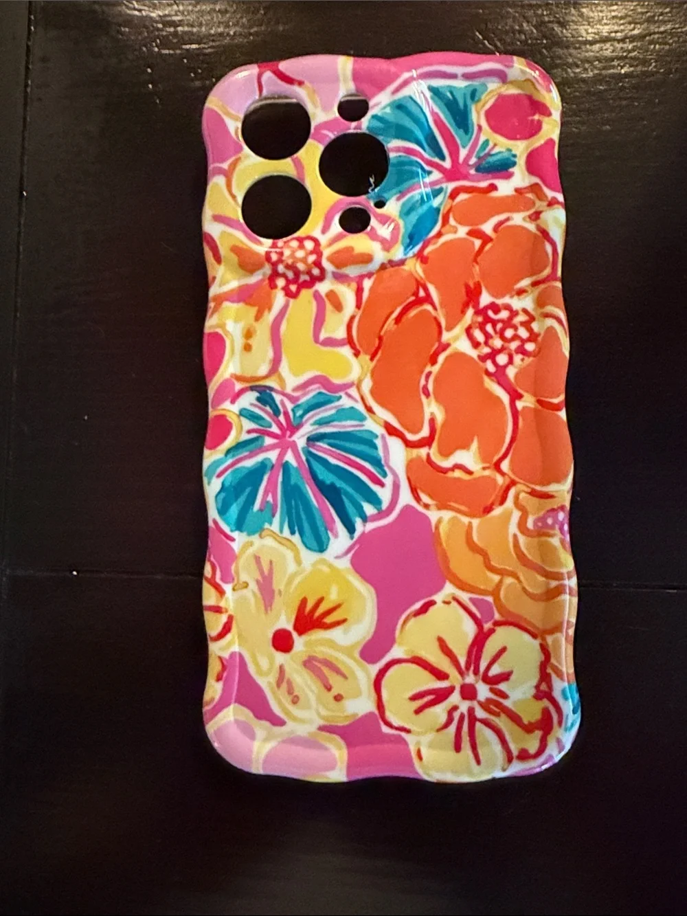 Floral Pink Multi-Color Protective Phone Case iPhone 15 Pro Max